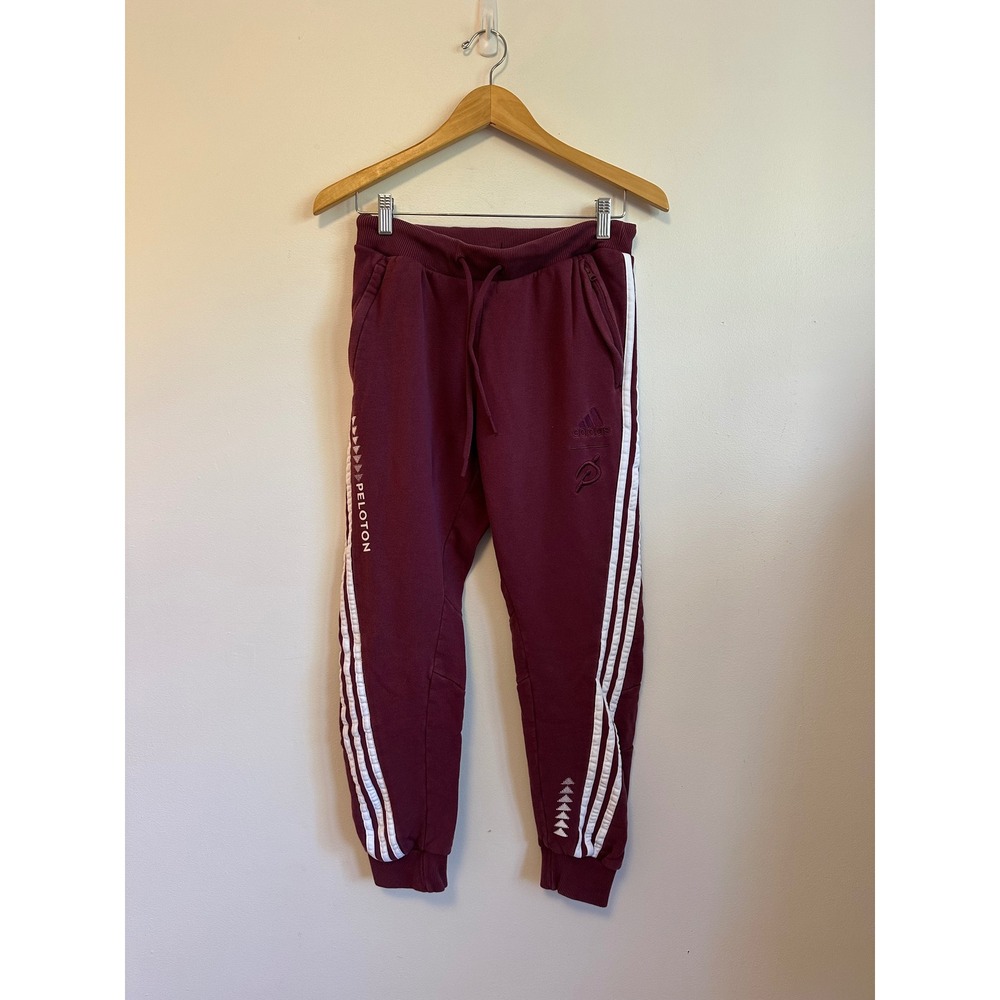 Adidas x Peloton Burgundy Athletic Jogger Sweatpants | Size Small